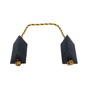 Vestil Rubber Airline Wheel Chock W/Rope