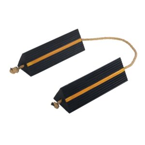 Vestil Rubber Airline Wheel Chock W/Rope