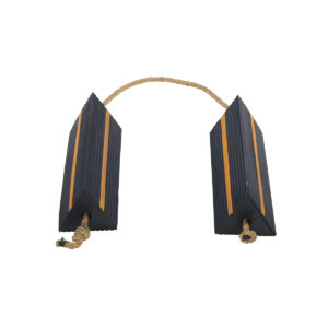 Vestil Rubber Airline Wheel Chock W/Rope