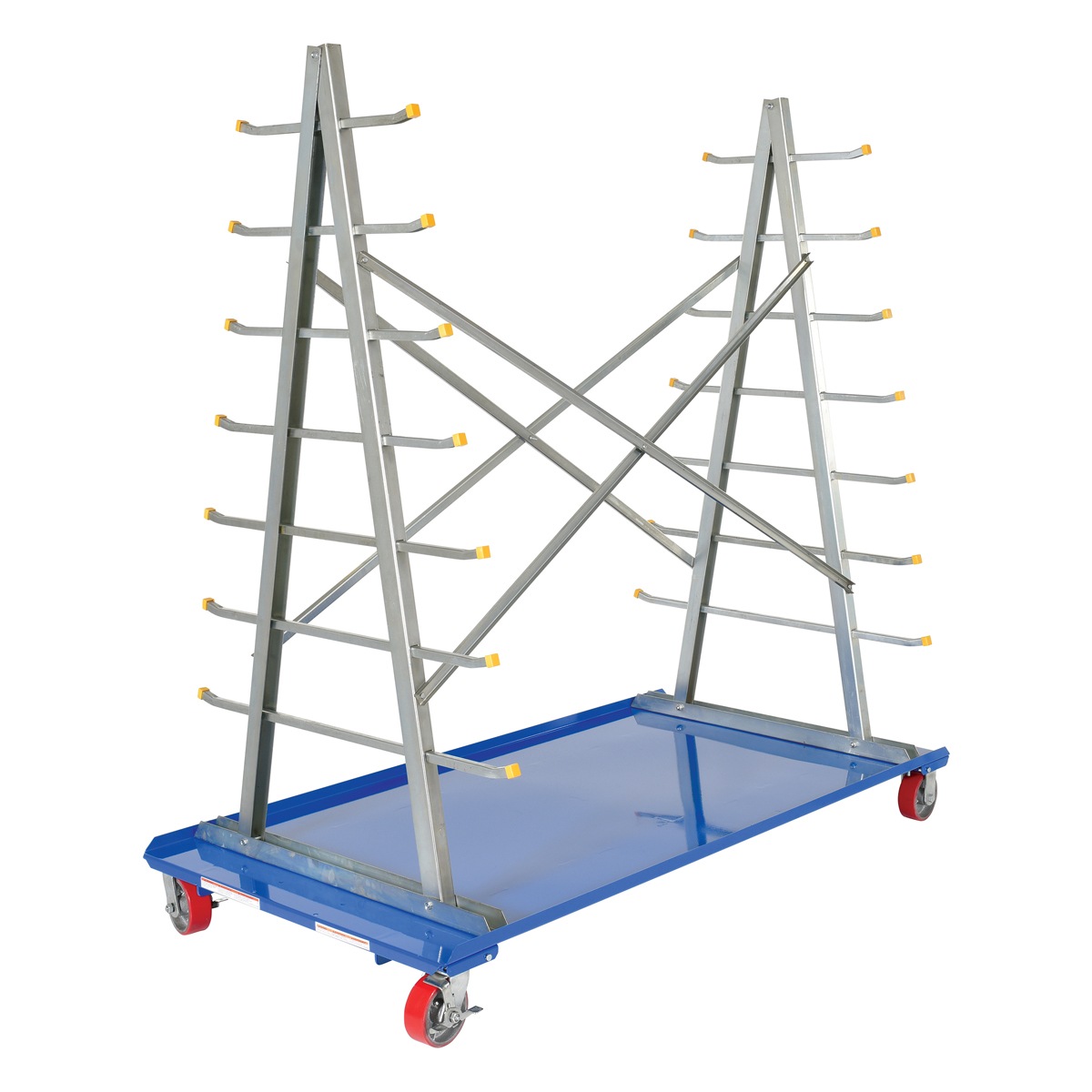 Vestil AFSR-3672 A-Frame Cart with Storage Rack 36-3/4" W X 72" L