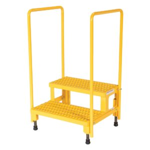 Vestil Adjust Step Stand 2 Step W/Handrail