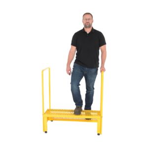 Vestil Adjust Step Stand 2 Step W/Handrail