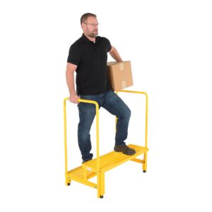 Vestil Adjust Step Stand 2 Step W/Handrail