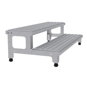 Vestil AdjustStainless SteelStep Mate Stand 2 Step