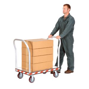 Vestil Aluminum Treadplate Platform TRK Dual HDL