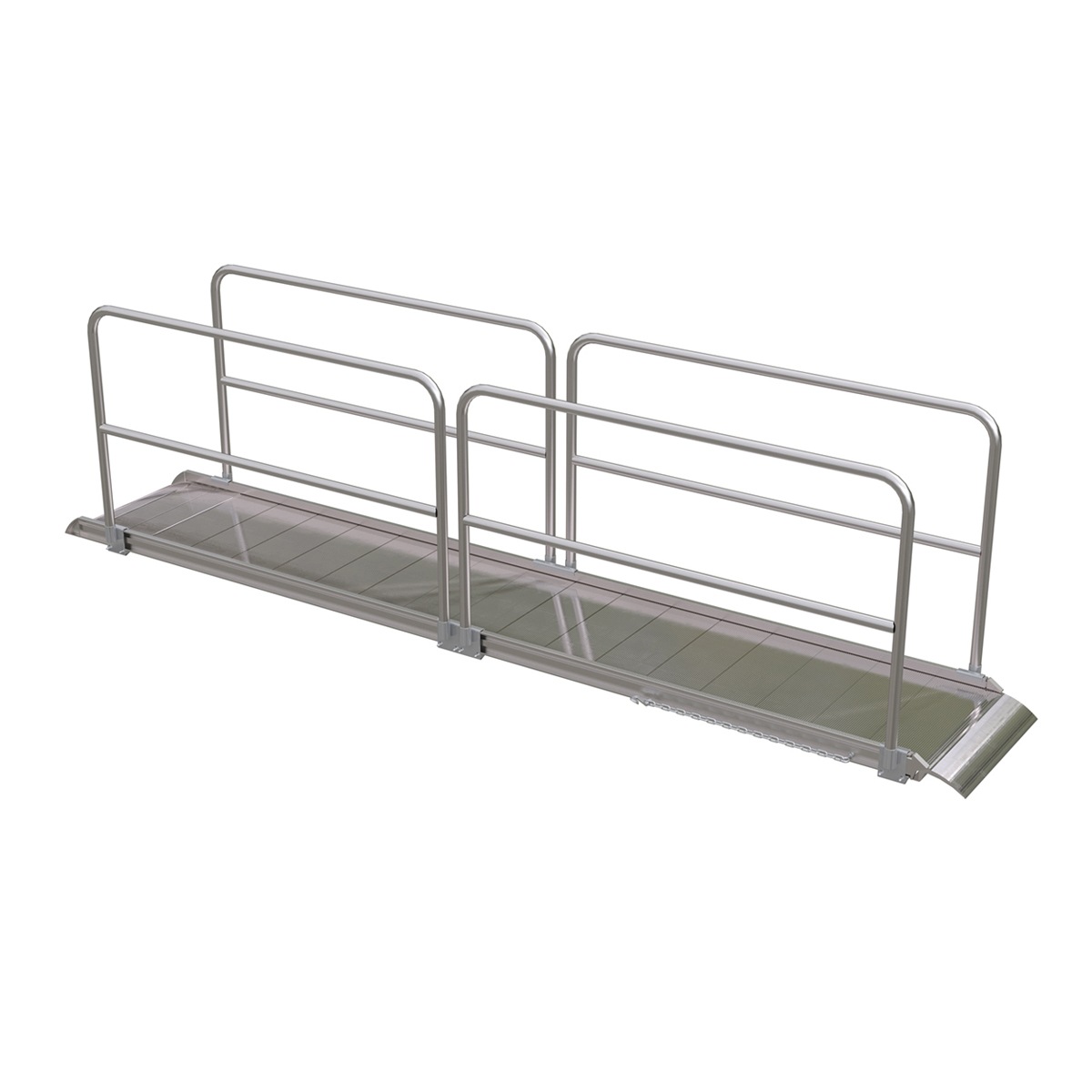 Vestil Aluminum Walk Ramp Handrail Overlap