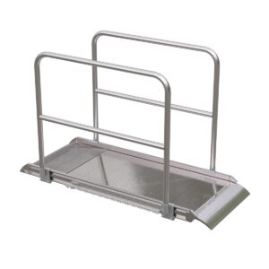 Vestil Aluminum Walk Ramp Handrail Overlap