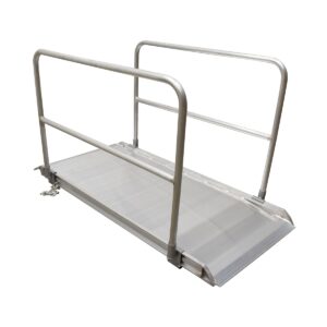 Vestil Aluminum Walk Ramp Handrail Overlap