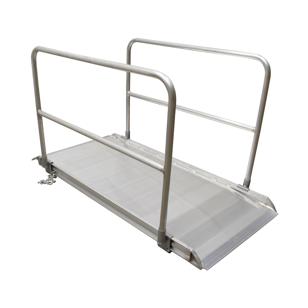 Vestil Aluminum Walk Ramp Handrail Overlap