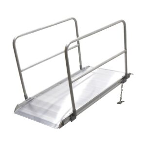 Vestil Aluminum Walk Ramp Handrail Overlap