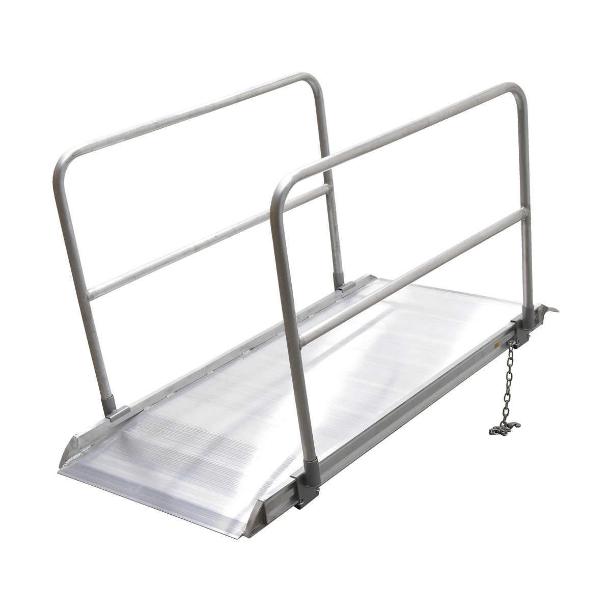 Vestil Aluminum Walk Ramp Handrail Overlap