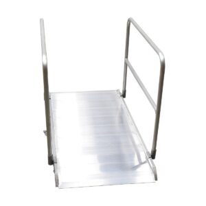 Vestil Aluminum Walk Ramp Handrail Overlap