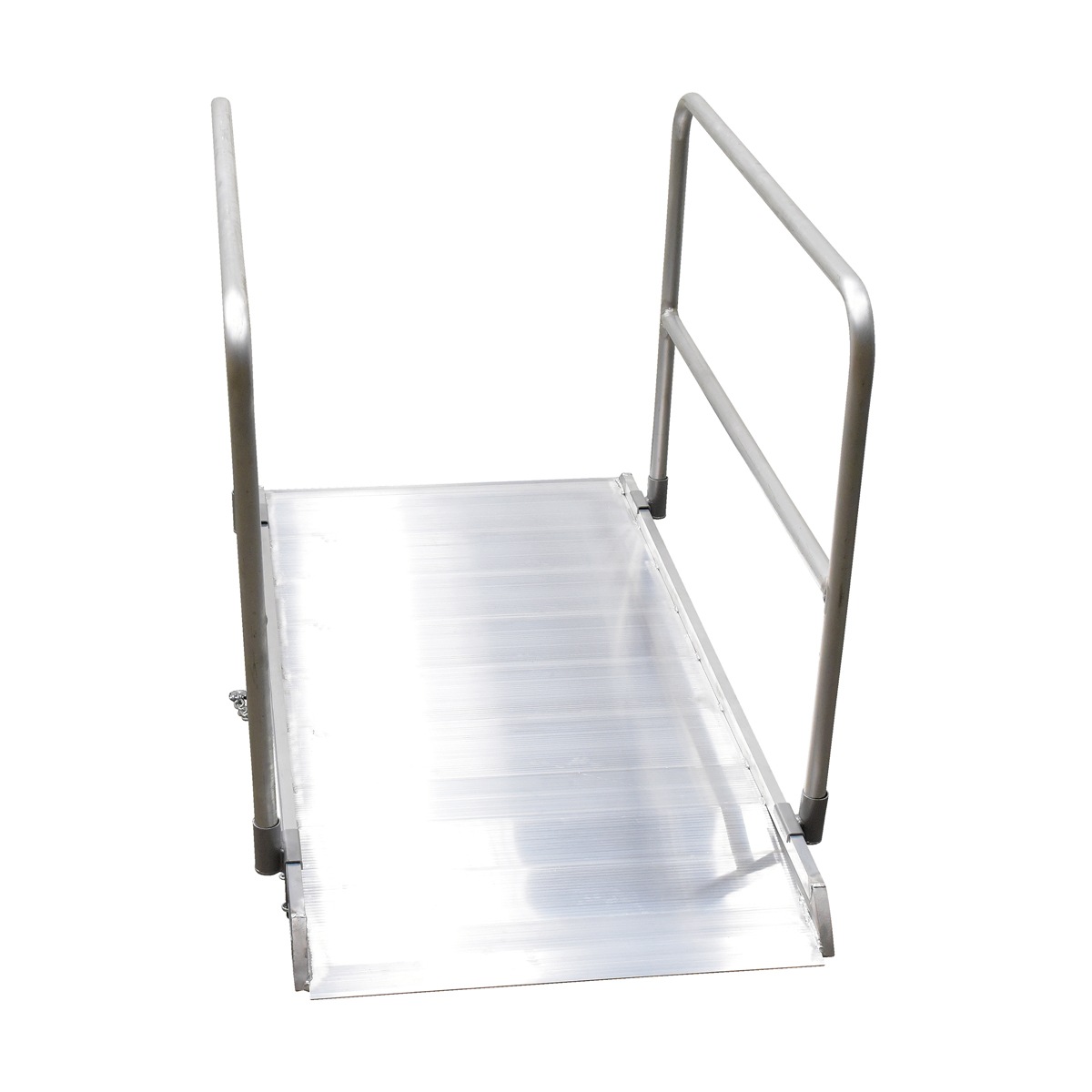 Vestil Aluminum Walk Ramp Handrail Overlap