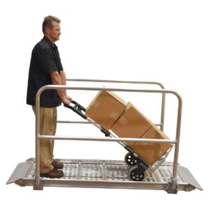 Vestil Aluminum Grip Walk Ramp Handrail