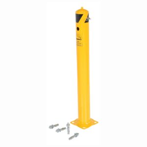 Vestil BOL-SMK-AS Smokers Steel Safety Bollard Yellow W/HDWR