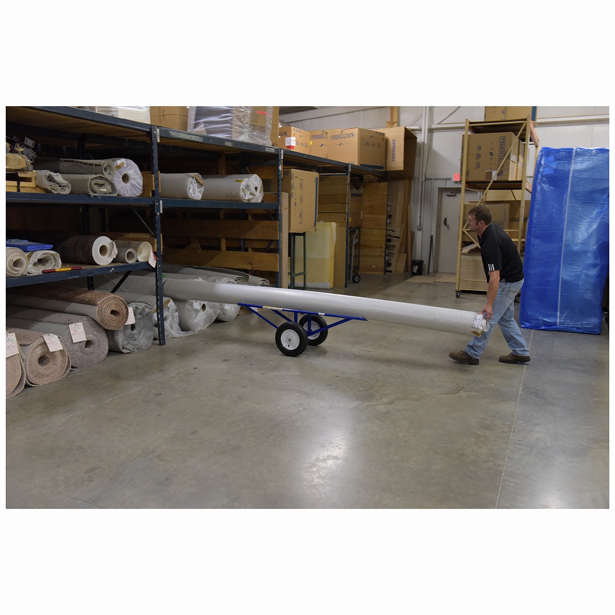 Vestil CARPET-45 Rug Dolly Pneumatic Wheels 26" X 61"