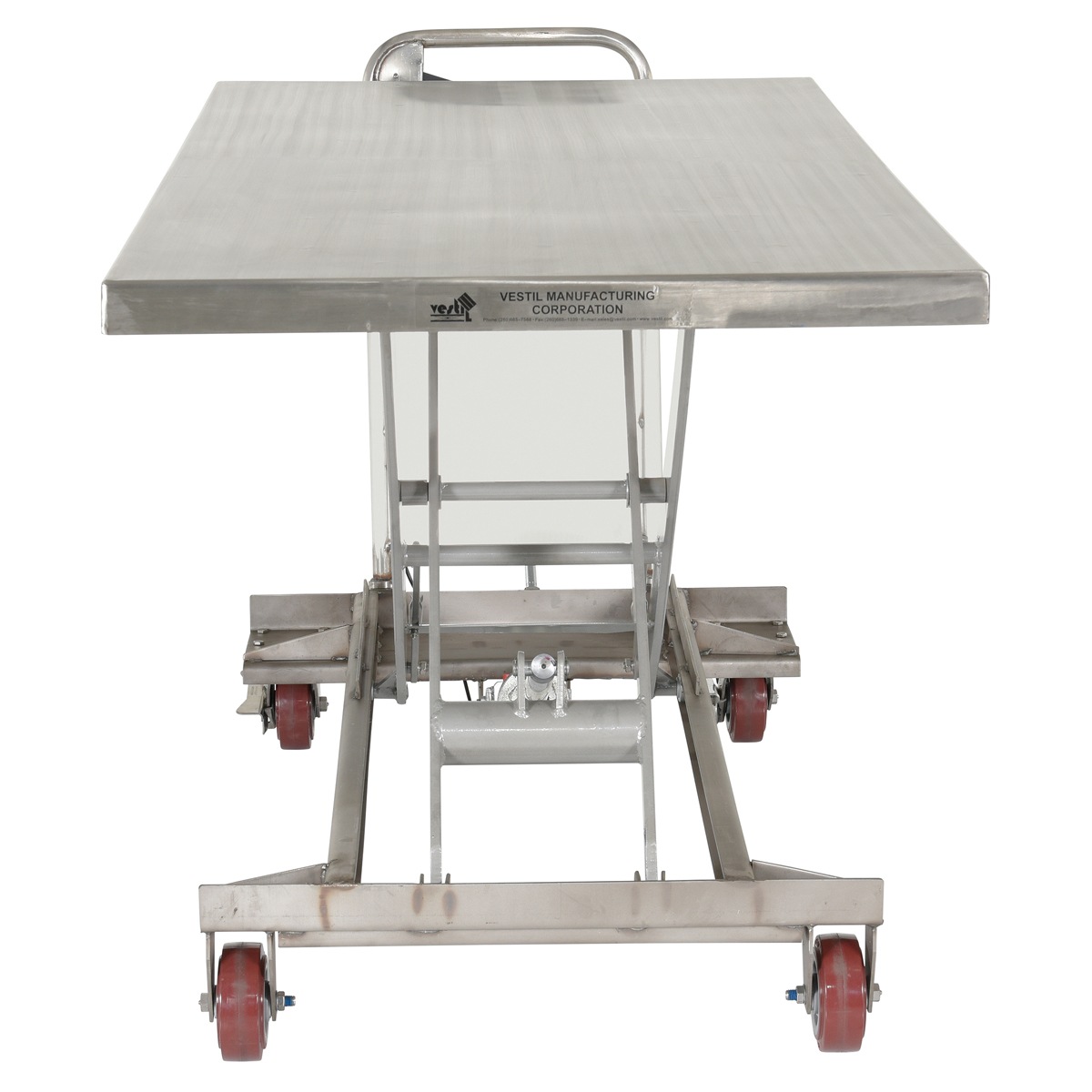 Vestil CART-1000-LD-PSS Partially Stainless Steel Elevating Cart 1K 31.5" X 63"
