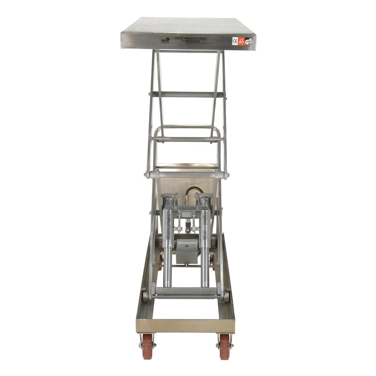 Vestil CART-1500-D-TS-PSS Partially Stainless Steel Elevating Cart 1.5K 24"X47.5"