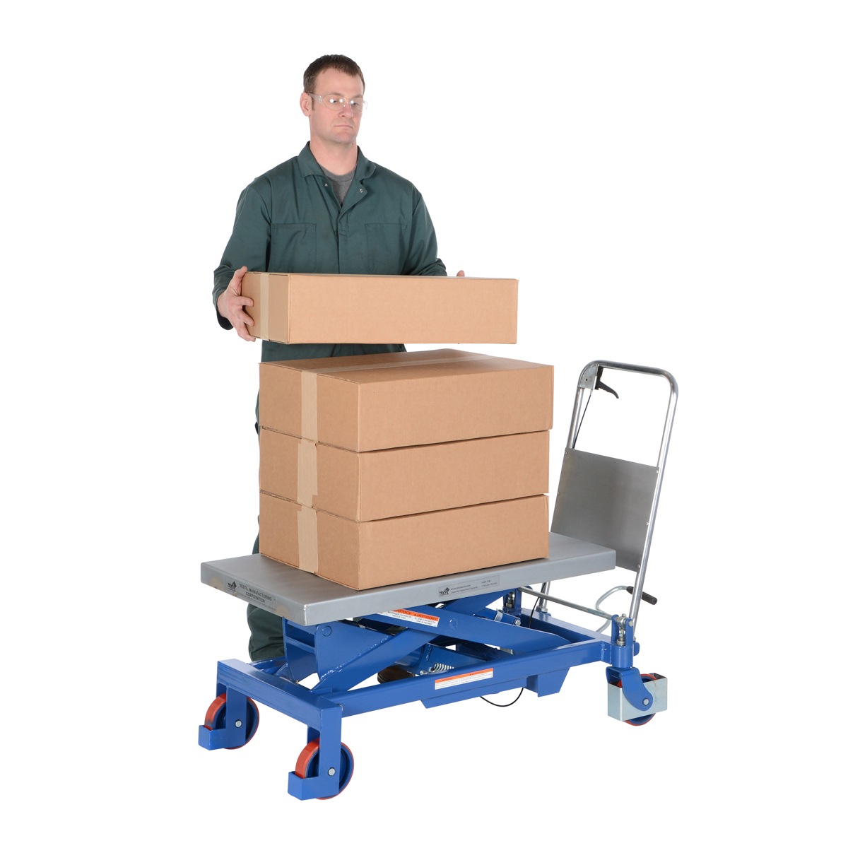 Vestil CART-1750 Hydraulic One Scissor Cart 1.75K 20"X39.5"