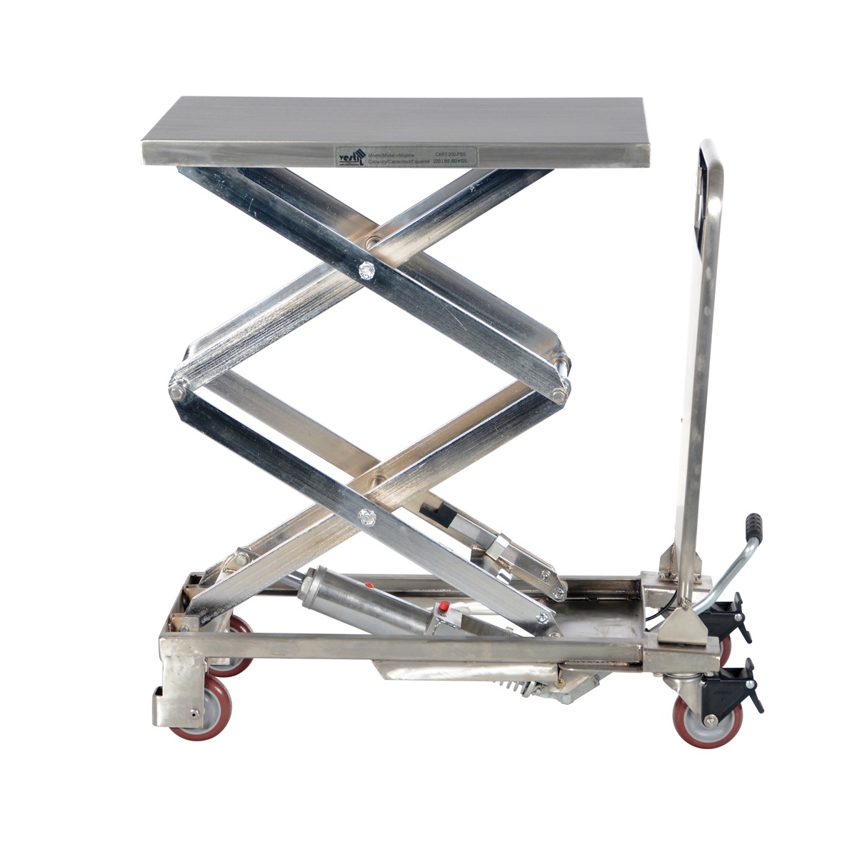 Vestil CART-200-D-PSS Partial Stainless Steel Elevating Cart 220LB 17.5"X27.5"