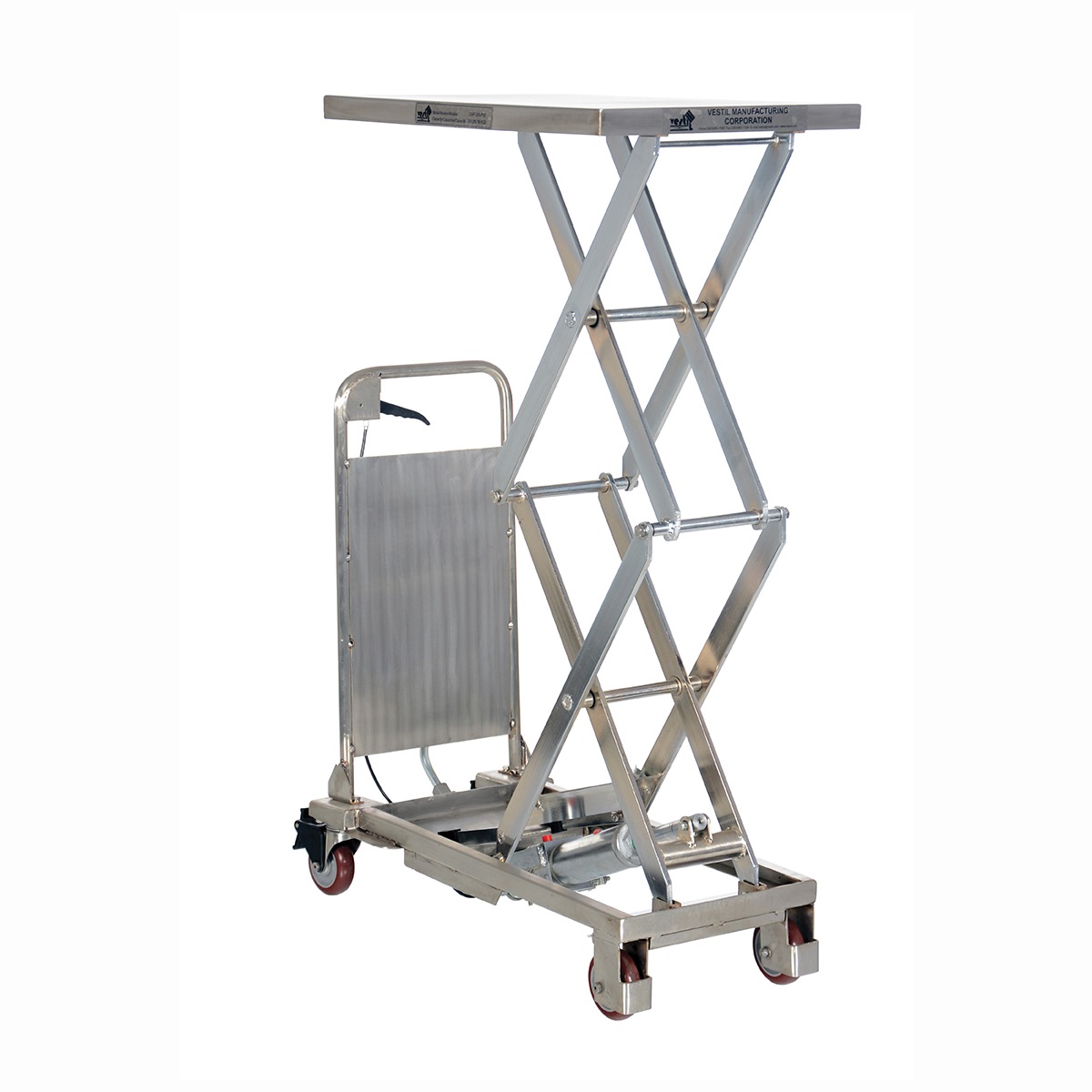 Vestil CART-200-D-PSS Partial Stainless Steel Elevating Cart 220LB 17.5"X27.5"