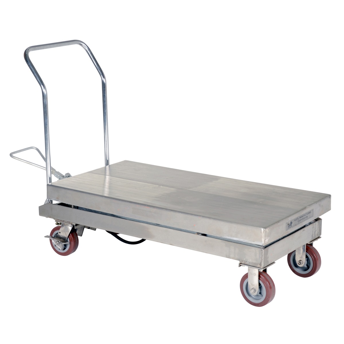 Vestil CART-2000-PSS Partially Stainless Steel Elevating Cart 2K 24" X 47"