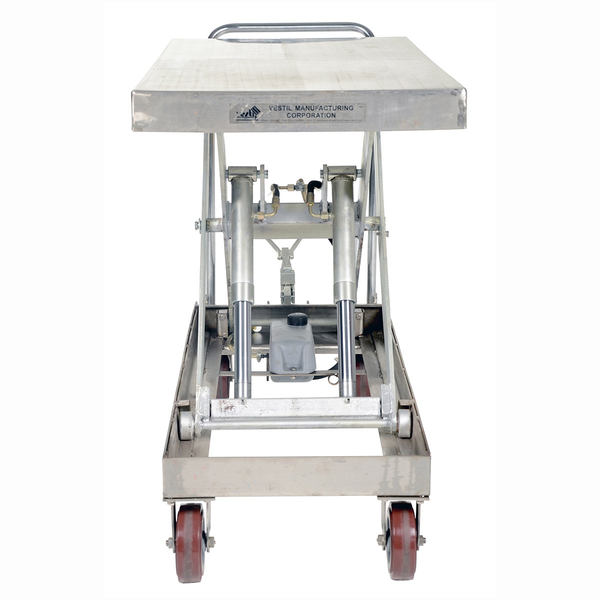 Vestil CART-2000-PSS Partially Stainless Steel Elevating Cart 2K 24" X 47"