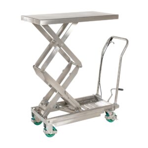 Vestil CART-600-D-SS2 Cart Dbl Scissor 600LB Capacity Stainless Steel