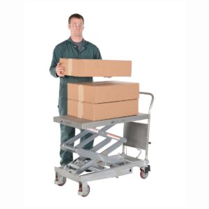 Vestil CART-800-D-PSS Partial Stainless Steel Elevating Cart 800LB 35.5