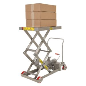 Vestil CART-800-D-SS Stainless Steel Scissor Cart 800 LBs