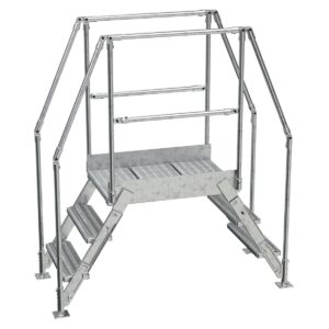 Vestil Galvanized Cross-Over Ladder 3 Step