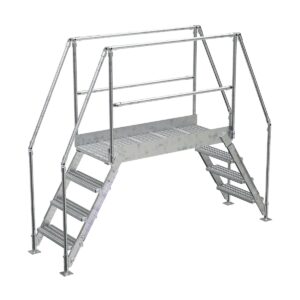 Vestil Galvanized Cross-Over Ladder 4 Step