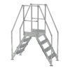 Vestil Aluminum Cross Over Ladder 4 Step