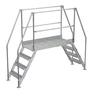 Vestil Aluminum Cross Over Ladder 4 Step