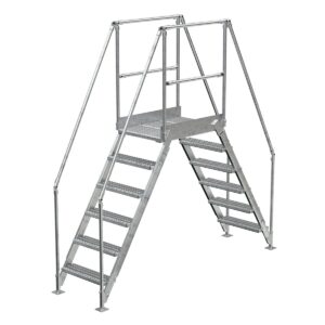 Vestil Aluminum Cross Over Ladder 6 Step