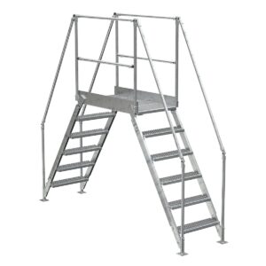 Vestil Aluminum Cross Over Ladder 6 Step