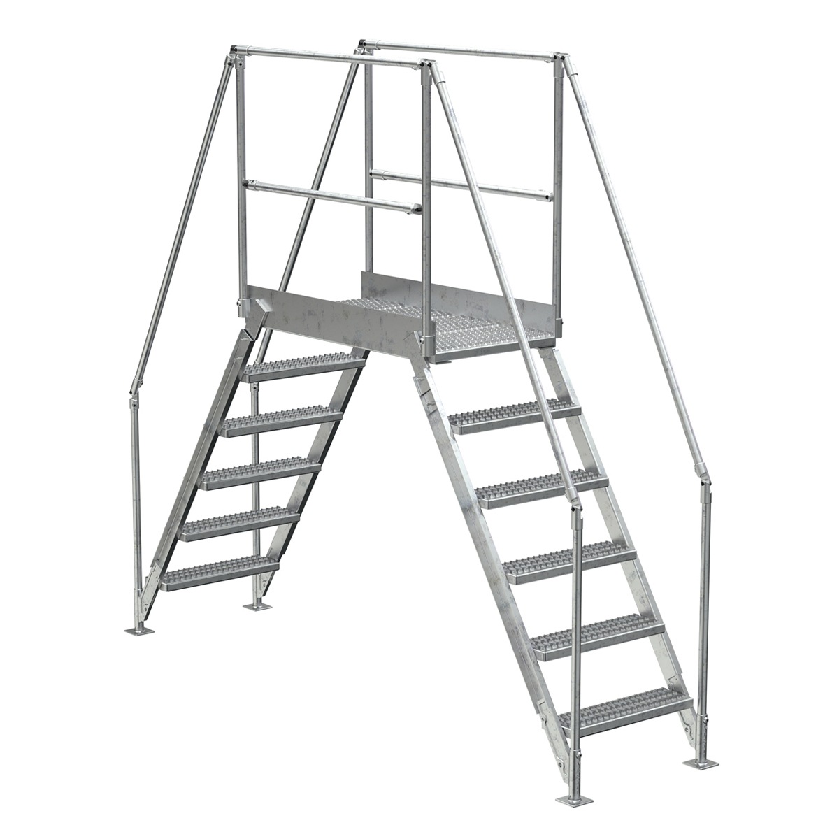 Vestil Aluminum Cross Over Ladder 6 Step