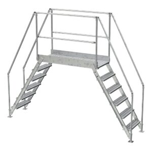 Vestil Aluminum Cross Over Ladder 6 Step