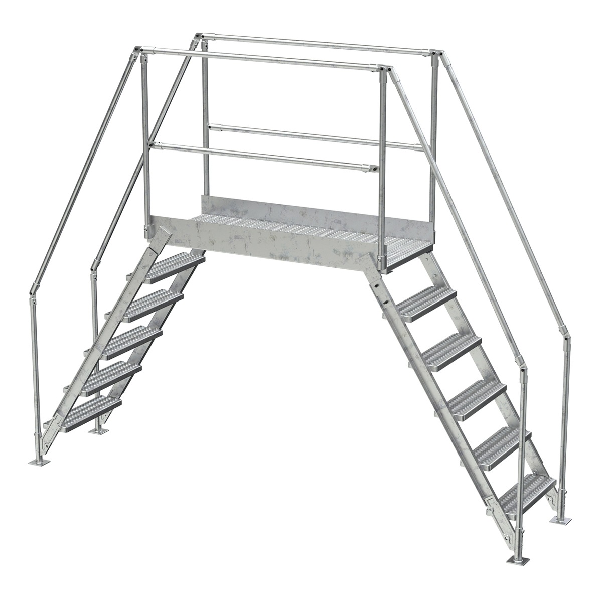 Vestil Aluminum Cross Over Ladder 6 Step