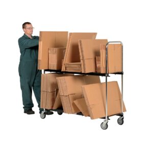 Vestil CTC-1856-B Portable Carton Cart Two Tier 18
