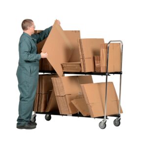 Vestil CTC-1856-B Portable Carton Cart Two Tier 18