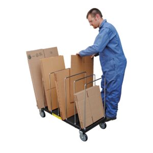 Vestil CTPT-1844-CK Portable Carton Cart W/ Dividers 18