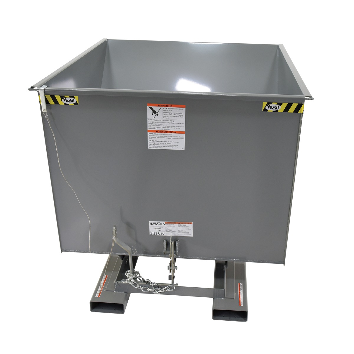 Vestil Self-Dump Hopper MD 2 CU YD