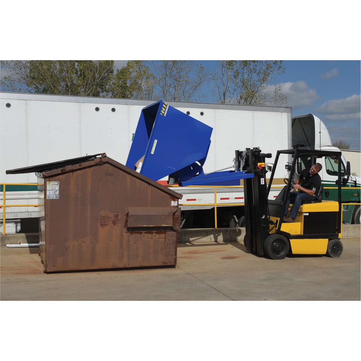 Vestil Self-Dump Hopper HD 3 CU Yard 6K