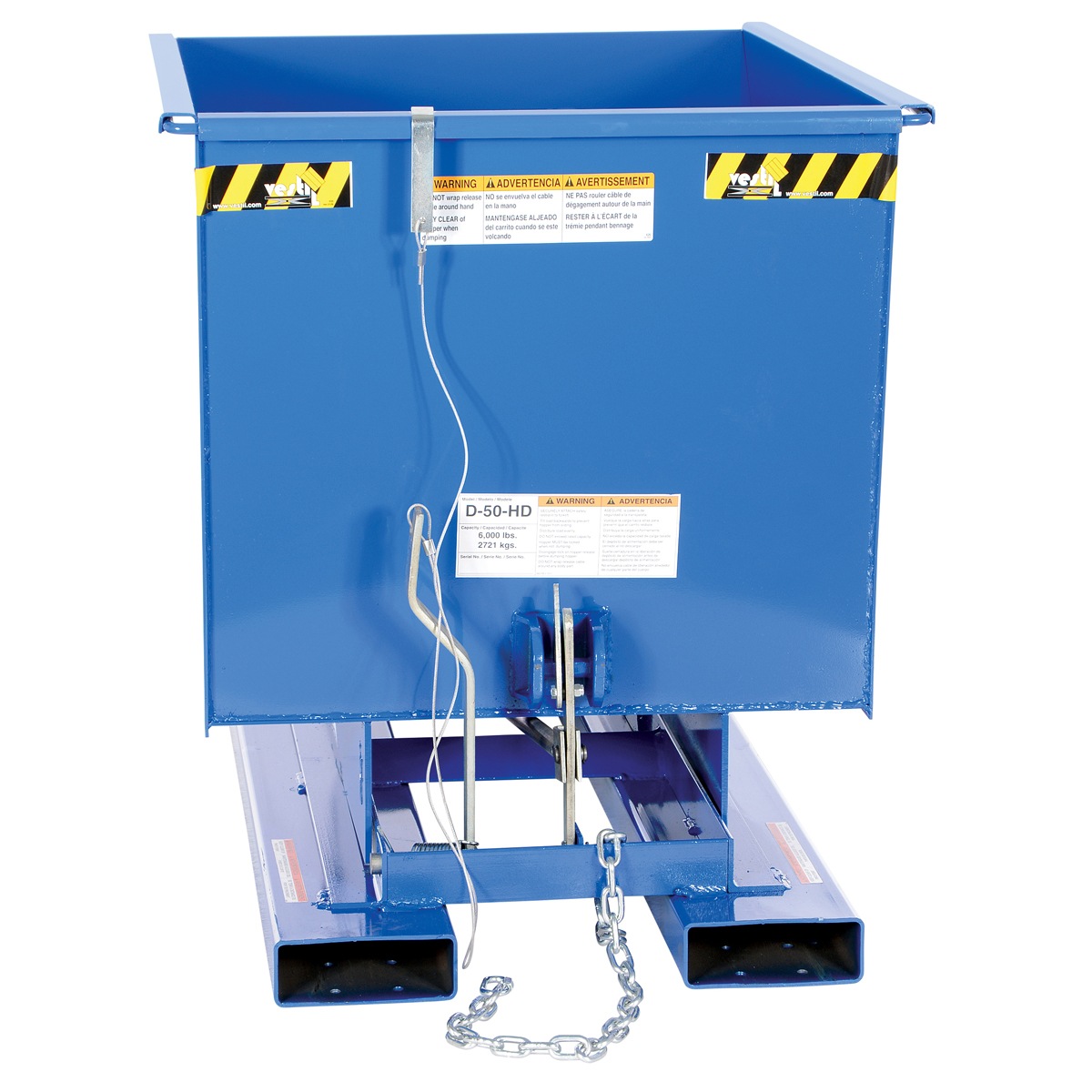 Vestil Self-Dump Hopper HD .50 CU Yard 6K