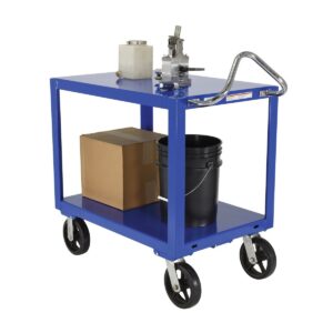 Vestil Ergo Handle Cart Rubber Casters