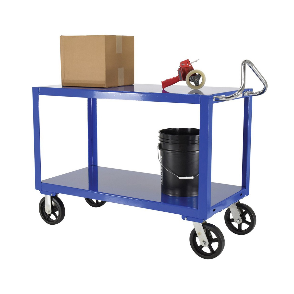 Vestil Ergo Handle Cart Rubber Casters