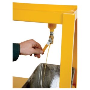 Vestil Ergo Handle Cart W/Drain Yellow