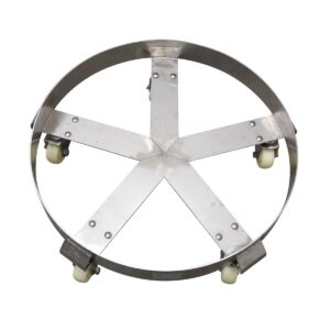Vestil DRUM-FSD-SS-55-N Stainless Steel Drum Dolly 5 Spoke