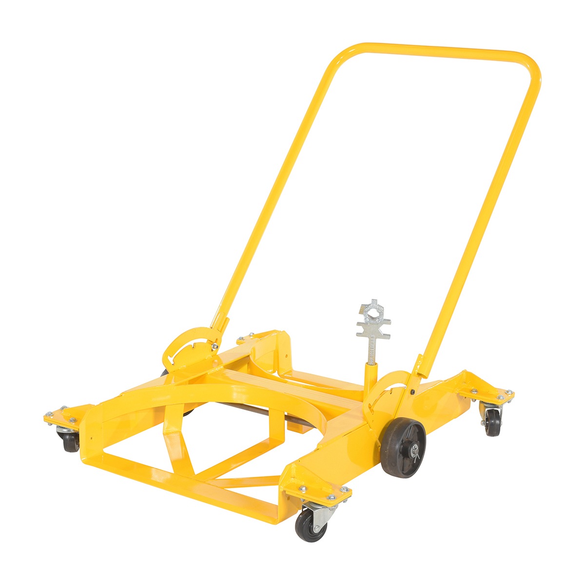 Vestil DRUM-X2-PU-LP Low Profile Double Drum Dolly PU Casters 2000#